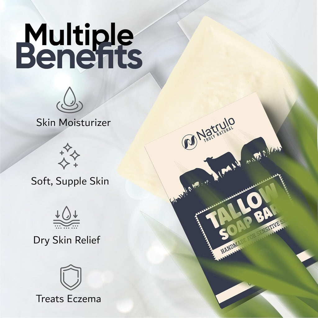 Indulge in Nourishing Moisture with Our Unscented Beef Tallow Soap Bar – All Natural, Grass Fed, Handcrafted for Sensitive Skin