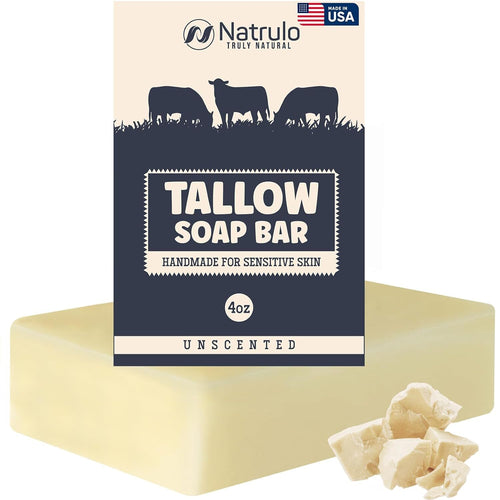 Indulge in Nourishing Moisture with Our Unscented Beef Tallow Soap Bar – All Natural, Grass Fed, Handcrafted for Sensitive Skin